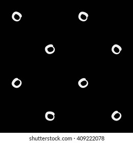 Minimal monochrome handwritten pattern dots, rounds