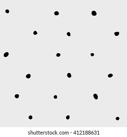 Minimal monochrome handwritten pattern dots, rounds