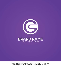 Minimal Monogram Letter CG GC Icon Logo. Initial Based Vector Template.