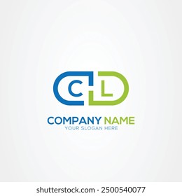 Minimal Monogram Letter CL Medicine Logo Elements