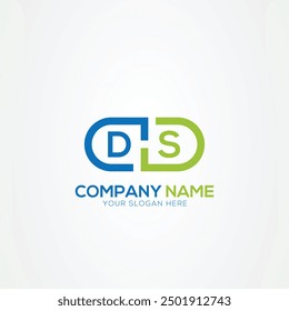 Minimal Monogram Letter DS Medicine Logo Elements