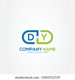 Minimal Monogram Letter DY Medicine Logo Elements