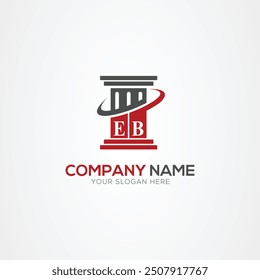 Monograma mínimo Letra EB Elementos del logotipo del bufete de abogados de justicia