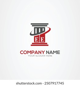 Minimal monogram Letter EE justice law firm logo elements