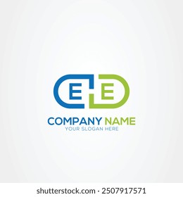 Minimal Monogram Letter EE Medicine Logo Elements