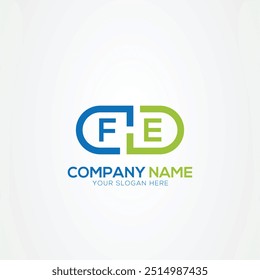 Minimal Monogram Letter FE Medicine Logo Elements