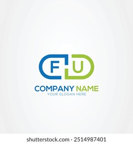 Minimal Monogram Letter FU Medicine Logo Elements