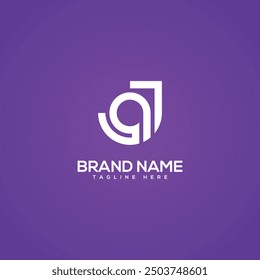 Minimaler Monogramm-Buchstabe JQ QJ Symbol-Logo. Ursprüngliche Vektorvorlage.