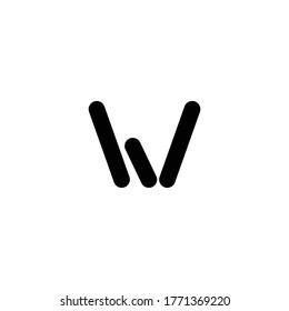 Minimal Monogram letter W Logo