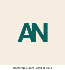 Minimal AN Monogram Logo Design