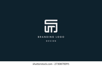 Diseño de logotipo de monograma mínimo con marca de letra para la identidad de marca. Diseño de logotipo de UTS de letra de estilo de escudo para marca Corporativa