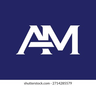 Minimal AM Monogram Logo – Luxury Modern Letter Branding