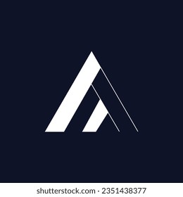 Minimal monogram type A letter logo.