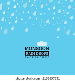 Minimal Monsoon rain drops background