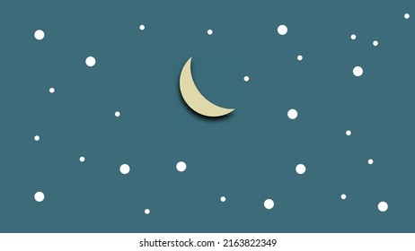 minimal moon paper cut background