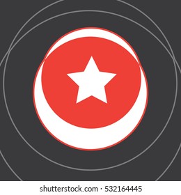 Minimal Moon and Star Icon Emblem Logo