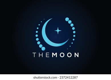 Minimales Moon-trendisches Vektorlogo-Design