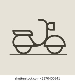 minimal moped scooter logo icon