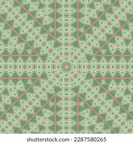 Minimal mosaic endless ornament graphic design. Simple fabric print. Interior mosaic ornament. Arabic traditional motif. Ornate floor tile sample.