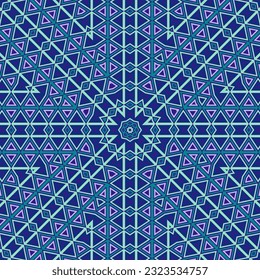 Minimal mosaic repeated ornament vector composition. Cute linen motif. Mix geometrical background. China ethnic print. Tiled shapes geometry.