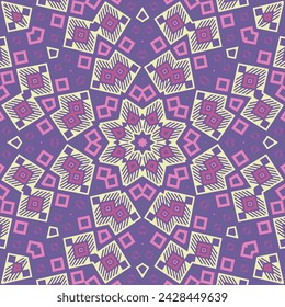Diseño gráfico de patrón repetido de mosaico mínimo. Motivo a cuadros de moda. Adorno geométrico tribal. Composición étnica de Portugal. Fondo artístico.