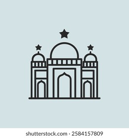 Minimal mosque logo design template