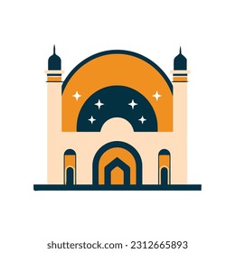 minimal mosque logo icon template