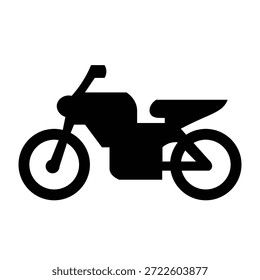 Minimales Motorrad-Symbol für Geschwindigkeit und Mobilität in der Stadt