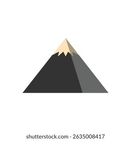 Minimal mountain icon with a snow-capped peak, representing nature, travel, adventure, or outdoor exploration. Perfect for eco-themed designs, hiking guides, or travel branding.
