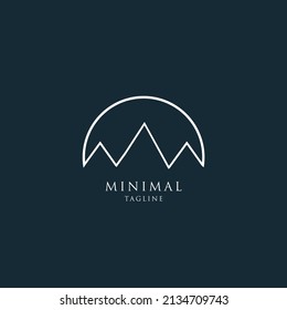 Minimale Logo-Symbole der Berglinie.