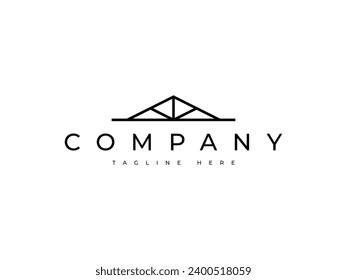 minimal mountain line logo design