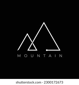 Minimal Mountain Logo for brand