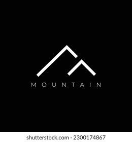 Minimal Mountain Logo For Brand