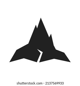 Diseño del logo de la montaña. Plantilla de logotipo de icono de diseño de vector