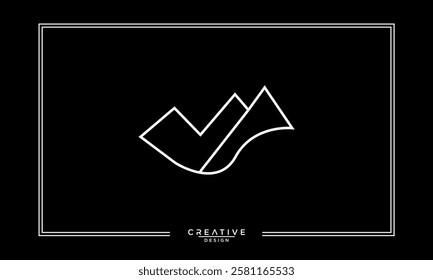 Minimal mountain logo icon vector illustration design, mountain landscape line art design