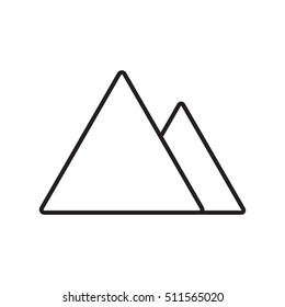 minimal mountain shape two triangles simple vector