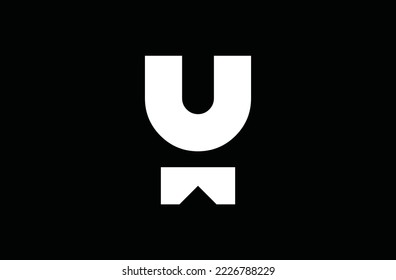 Minimal MU logo. Icon of a UM letter on a luxury background. Logo idea based on the MU monogram initials. Professional variety letter symbol and UM logo on background.