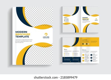 Diseño de folletos multiusos mínimos o diseño de folletos corporativos. diseño de plantilla de folleto totalmente organizado y editable.