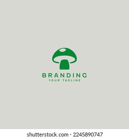 Design-Vorlage für minimale Champignons-Logos