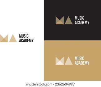 Minimal Music Academy Logo Design 