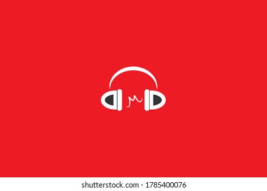 Minimal music logo with background