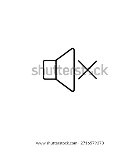 Minimal Mute Unmute Volume Control Outline Icon
A clean thin‑line mute unmute volume control icon featuring a speaker shape with either sound waves or an X symbol, drawn with a consistent 2.5px stroke. 