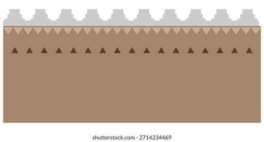 Diseño minimalista de patrón de frontera najdi inspirado en decoraciones tradicionales de paredes y techos de Arabia Saudita