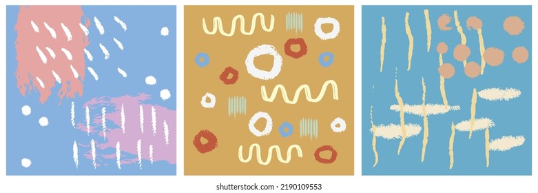 Minimal Natural Shapes Seamless Pattern, Abstract art illustration, Random shapes wallpaper, Brush Textures Background, Japanese Art, Hand Drawn Art, Sketching Set, Modern Abstract Art, Grunge Fabric
