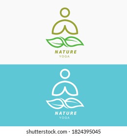 Minimal Natural yoga logo design