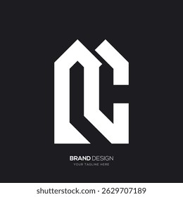 Minimal NC MC Monogram Logo Template