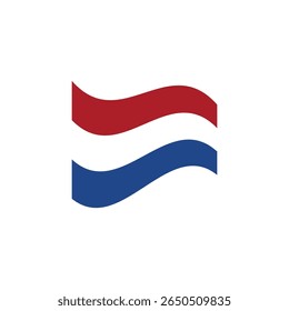 Minimal Netherlands Flag Wavy Design – Vector Graphic