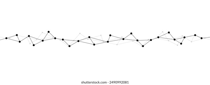 Minimal network polygonal connect lines and dots background template. Technology data transfer server global system graphic vector.