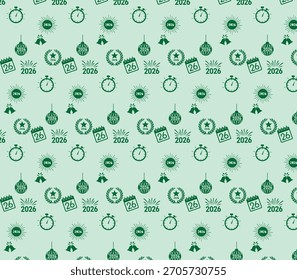 Minimal New Year 2026 pattern suitable for cards, banners and wallpapers.