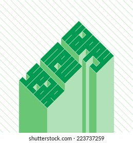 Minimal New year card , vector illustration